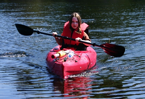 Emily kayaking
